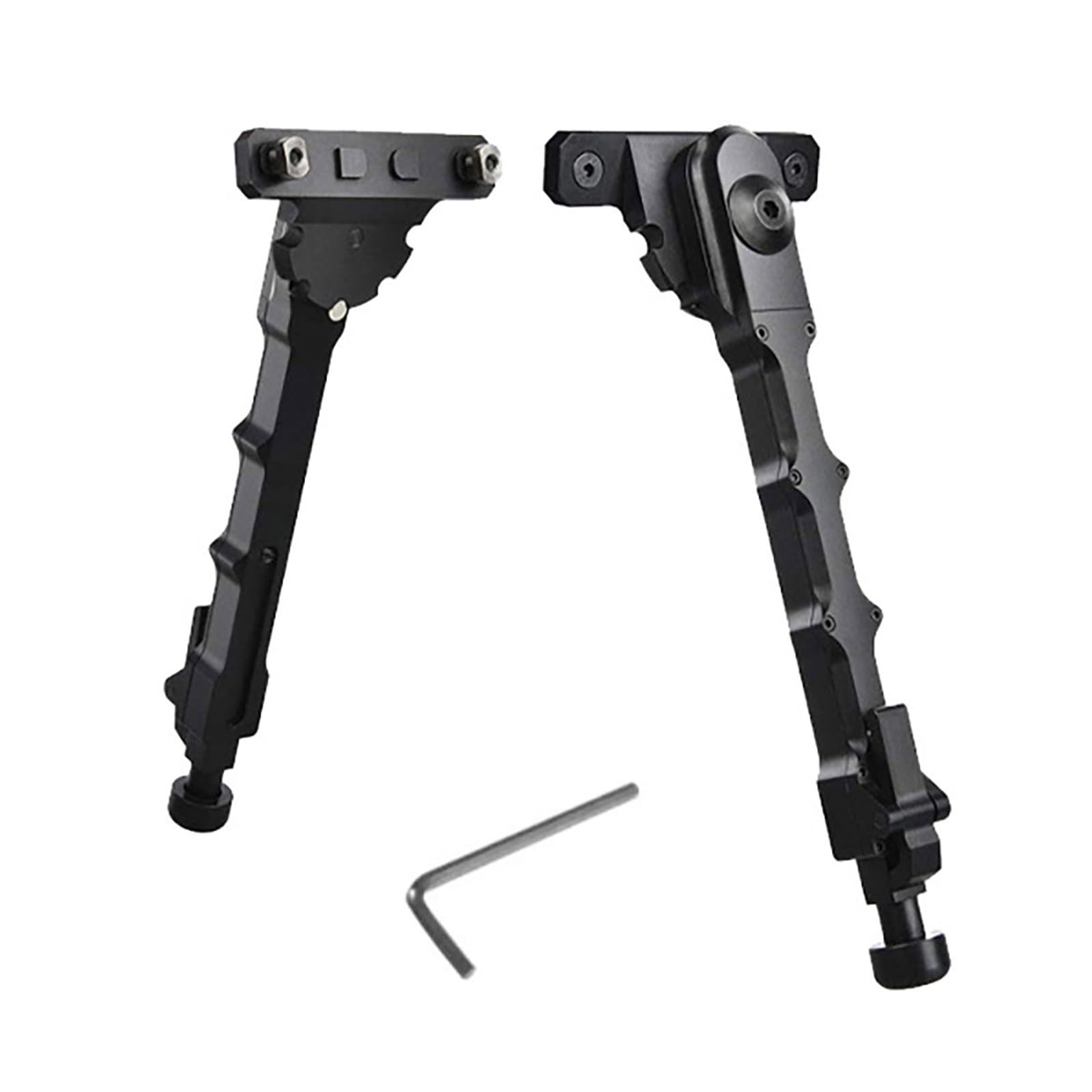 Ensemble 2pcs Metal Bipod Two Twoged Stand Split Designing Conceping Rapide Portabilité Facile sur Les Terrains