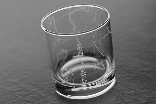 Vista 396 de Well Told Vaso grabado de Washington DC Map Rocks, vidrio de whisky antiguo (11 onzas, transparente), regalo para los amantes del whisky 147-Claro