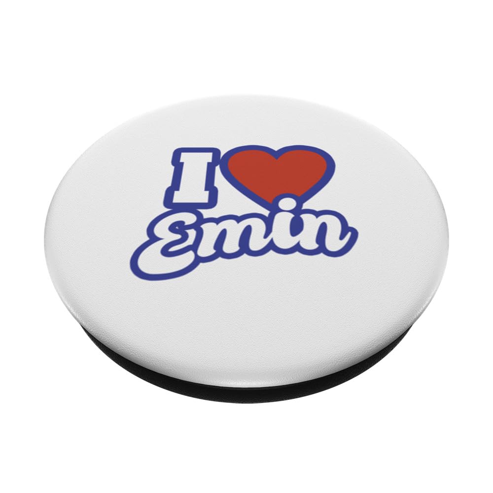 I Love Emin PopSockets Swappable PopGrip, Black - Image 2
