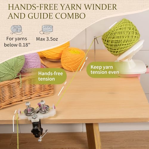 Image of SPEENSUN Yarn Winder, Yarn Winder for Crocheting, 3.5 OZ Easy-to-Install and Efficiently Yarn Ball Winder with Twist Winder Thread Guide for Yarns Below 0.18 Inch,for Crochet and Knitting Lover