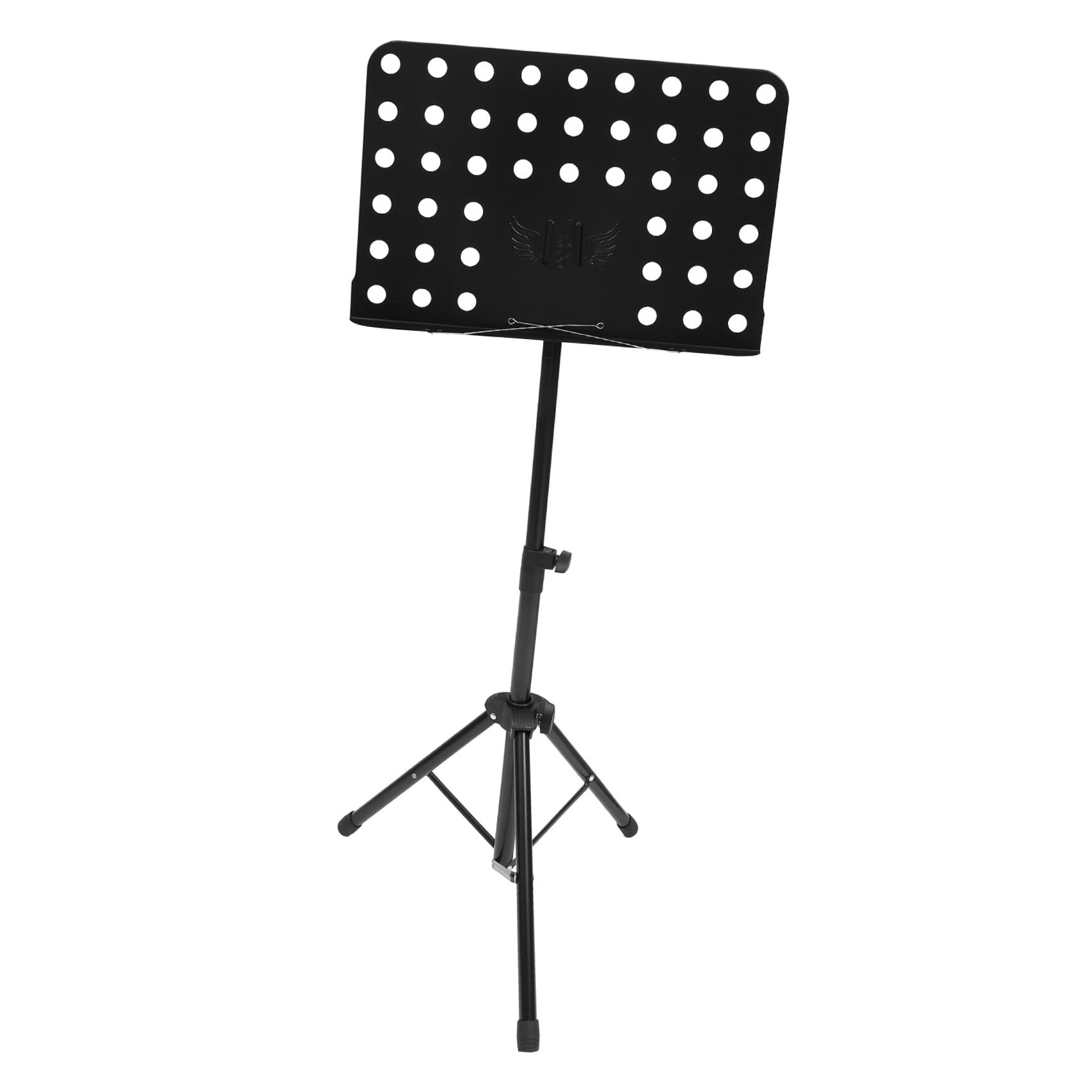 1stück Höhenverstellbarer Notenständer Zusammenklappbar Multifunktional Für Orchester Und Proben Schwarz Stabil Und Windfest