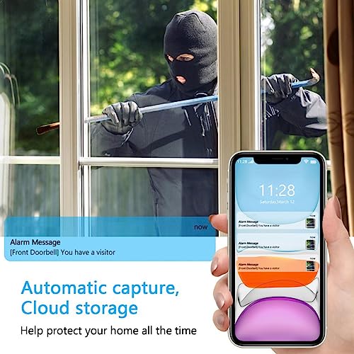 Videodeurbel met Camera, Deurbel met Camera 2-weg Audio Nachtzicht Bewegingsdetectiebel Oplaadbare Deurbel voor Thuis - Afbeelding 4