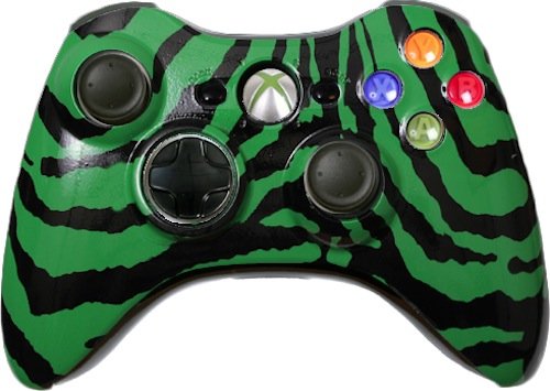 Custom Xbox 360 Controller - Green Zebra