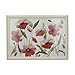 CreativeTops "Watercolour Poppy" Gepolstertes Knietablett mit Polster, Beanbag Schoßtablett, Servierplatte/Tablett für Bett oder Sofa, Betttablett mit Mohnblumen, 43,5 x 34 cm – Mehrfarbig