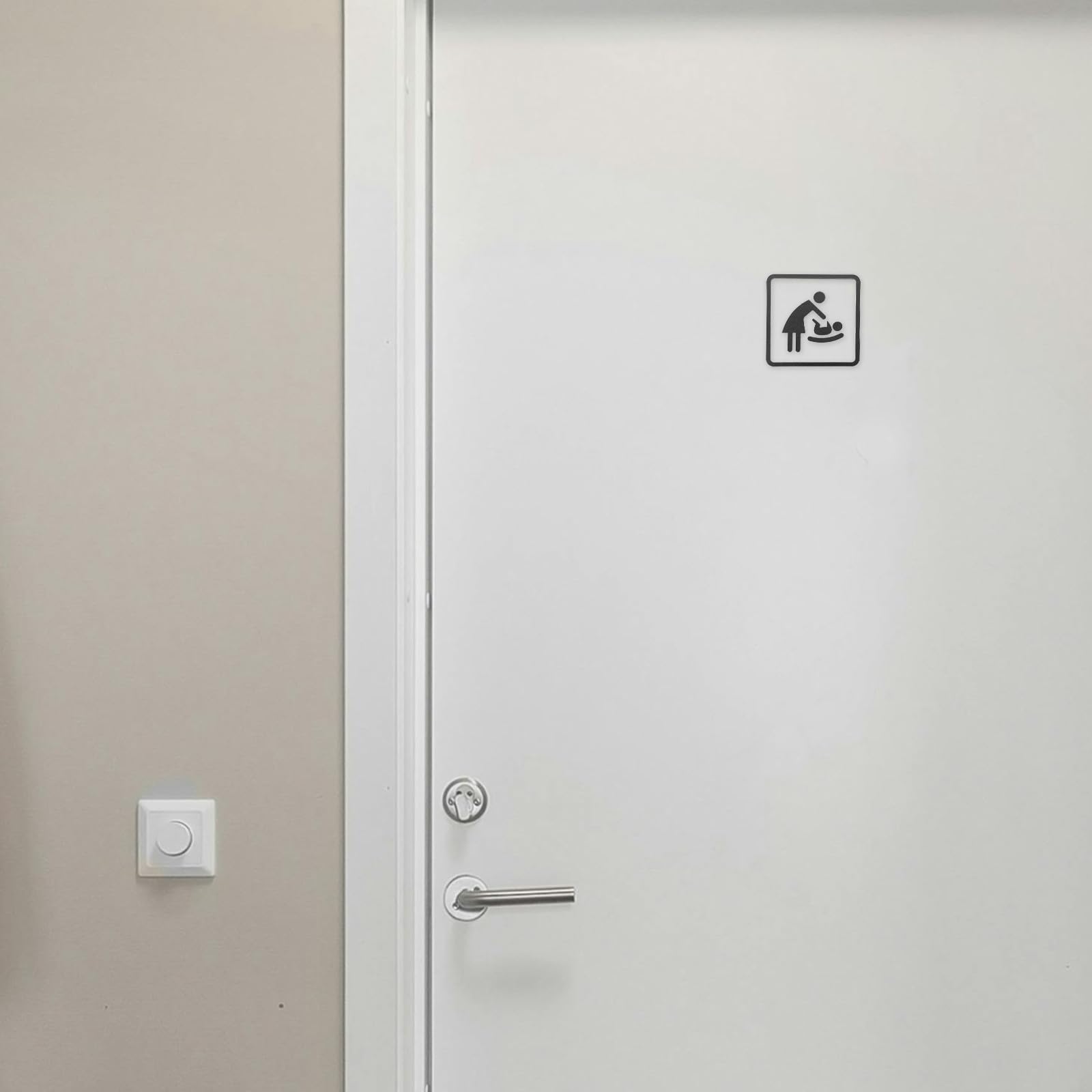 2er-Set Schilder für Wickelbereiche – Selbstklebende Etiketten für Wickeltische – Wand- und Türschilder für Toiletten, geeignet für öffentliche Einrichtungen, Hotels,