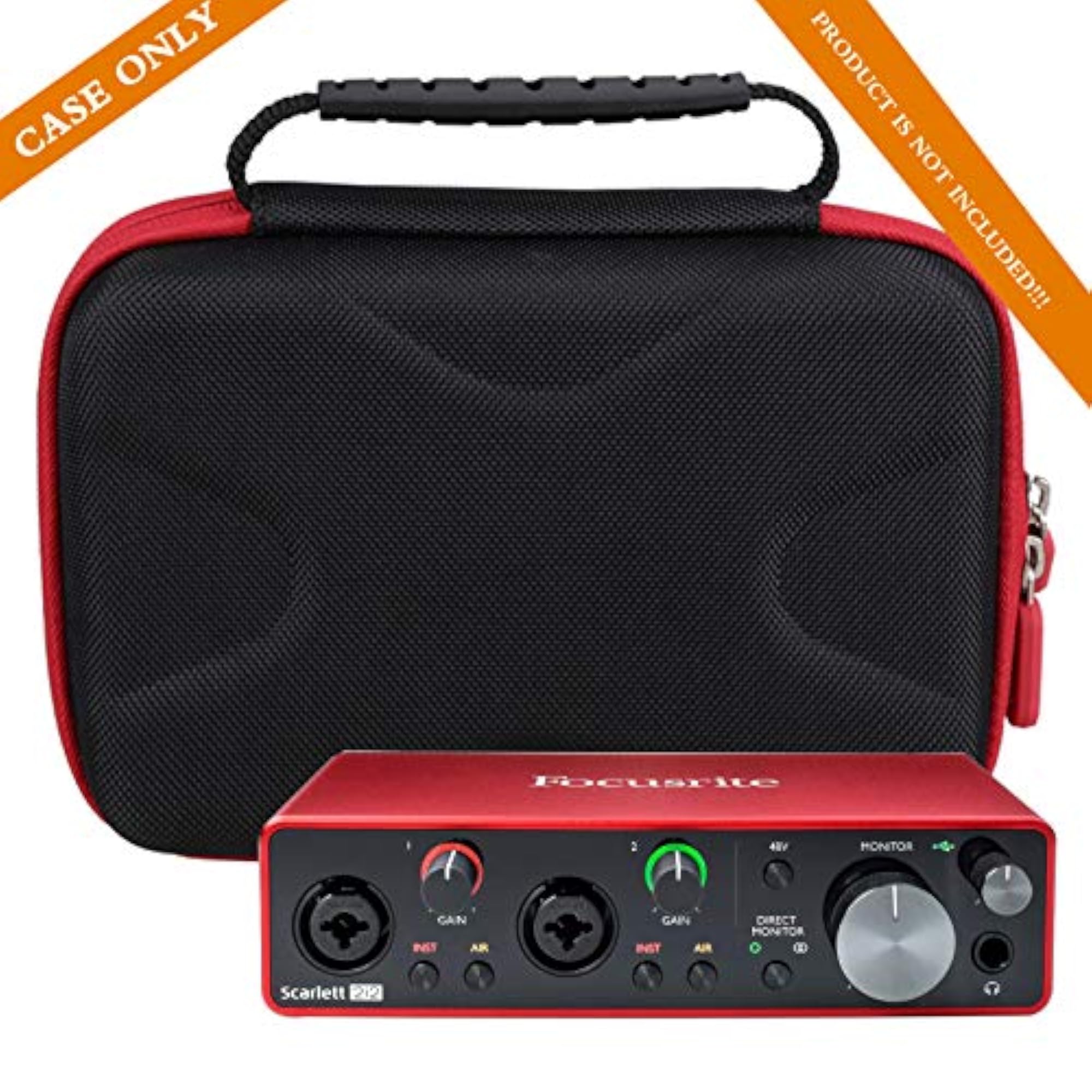Hard Travel Storage Protective Case for Focusrite Scarlett 2i2
