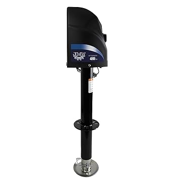Jeremywell Jeremywell Electric Power A-Frame Trailer Tongue Jack 4000 Lbs Heavy Duty with Screw and Drop Leg Travel 12 Volt