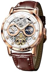 Brown strap&White dial