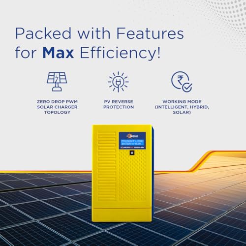 Eastman Solar Promax 3000VA/48V (MPPT) Off Grid Solar Inverter with Utility Power Factor Watt=VA, 43% More Loading Capacity | Warranty 36 Months on Product, 10 Years on Transformer - Image 3 thumbnail