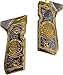 Custom for Beretta 92 96 Grips, Metal Grips Full-Size with Gold Nickel Plated, Matching Free Screws, No modifications Required