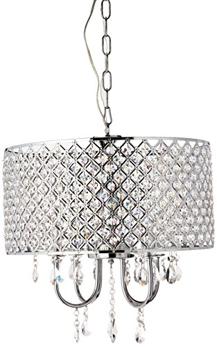 Whse Of Tiffany Rl5633 Deluxe Crystal Chandelier, 9" X 17" X 17", Silver #TOP4