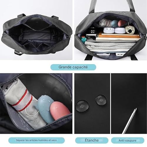 Valise cabine à roulettes pliable avec séparation sec-humide