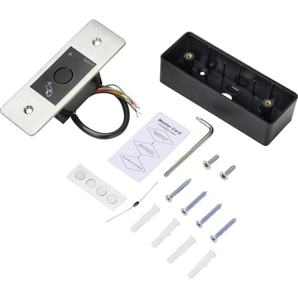 Sygonix SY-4760952 Fingerprint/RFID Zugangssystem Unterputz 12 V/DC, 18 V/DC IP66