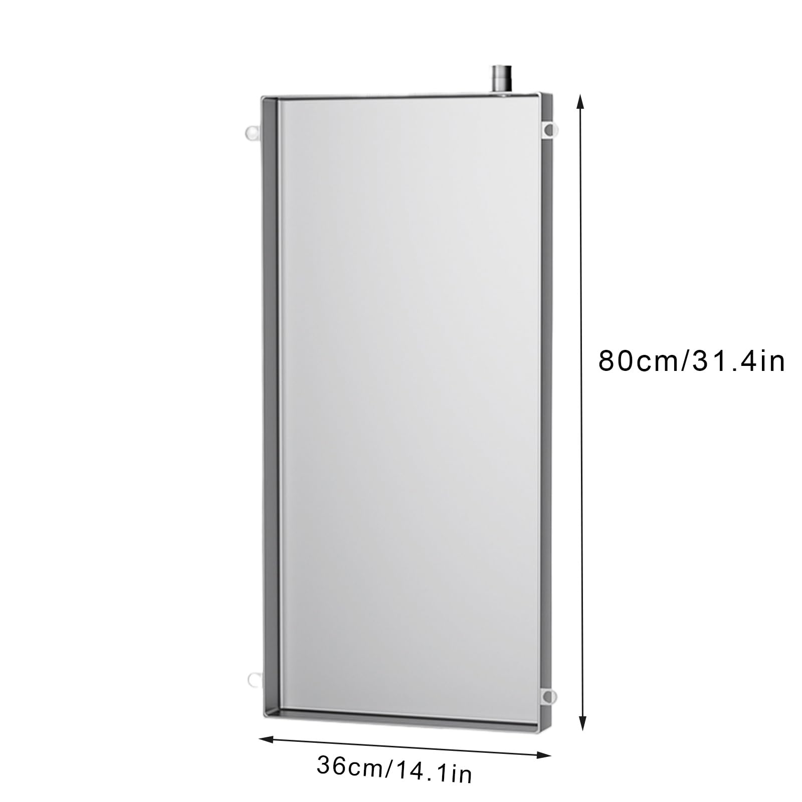 Acero Inoxidable 304 Bandeja Desague Aire Acondicionado, Proceso de Soldadura Láser Sin Costuras Bandeja de Goteo del, Bandeja de Recogida Agua Exterior(80 * 36cm)