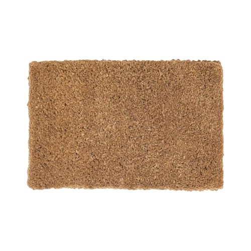 Nicola Spring Premium Handmade Coir Door Mat - 90 x 60cm - Pack of 1 - Natural Decorative Indoor Front Door Floor Mat Entry Dirt Trapper Rug Outdoor Boot Scraper Doormat