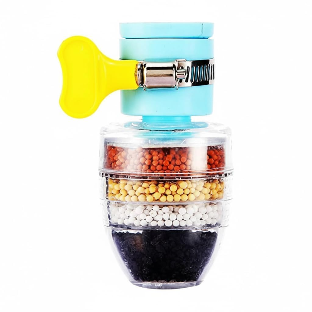 5 Layer Faucet Tap Water Filter with Activated Carbon | Universal Kitchen Tap Filter Cartridge | Multilayer Water Purifier for Home Sink Faucet | Splash Filter for Cleaner Water-image-4