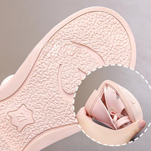 IWIHMIV Toddler Flower Girl Sandals Girl Summer High Top Flat Dress Shoes Toddler Wedding Party Shoes With Back Zipper4