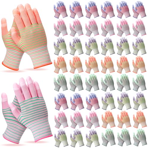 Chicingyou 50 Pairs Gardening Gloves Bulk for Women and Men Disposable Yard Gloves Non Slip Rubber Coated Breathable & Durability(Free Size)