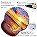 Ergonomic Mouse Pad with Wrist Support Rest,Large Mousepad Gel Wrist Rest, with Coaster Non-Slip & Pain Relief for Computer, Desk, Home&Office-Sunset Beach