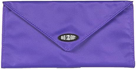 Big Skinny Women's Slimvelope Tri-Fold Checkbook, Holds Up to 40 Cards, Purple