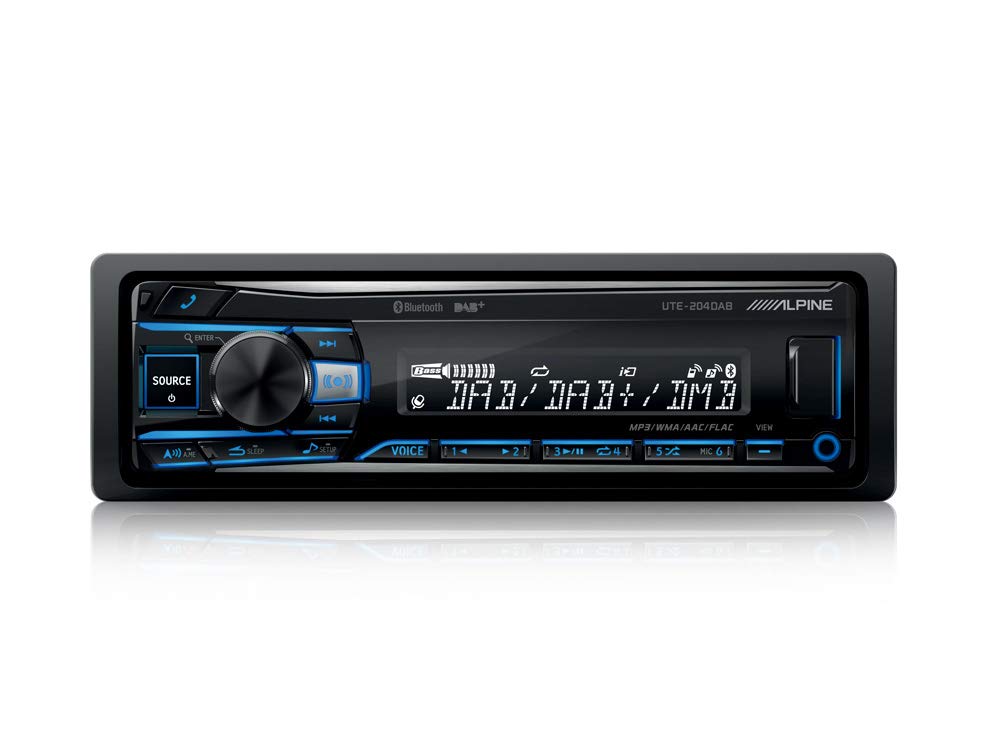 ALPINE UTE-204DAB 1 DIN Autoradio Mit DAB+ & Bluetooth – Passend Für VW Lupo