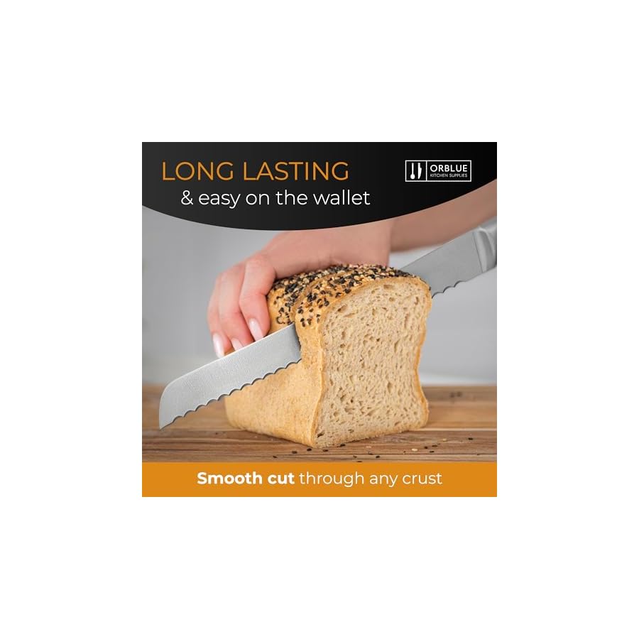Orblue-Serrated-Bread-Knife-with-10-inch-Upgraded-Stainless-Steel-Razor-Sharp-Wavy-Edge-Width-Bread-Cutter-Ideal-for-Slicing-Homemade-Bagels-and-Cake Orblue Serrated Bread Knife with 10-inch Upgraded Stainless Steel Razor Sharp Wavy Edge Width - Bread Cutter Ideal for Slicing Homemade Bagels and Cake