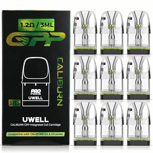 Uwell Caliburn GPP �����pPOD �J�[�g���b�W �T�C�h�t�B�� ���L�b�h������ �d�q�^�o�R ���[�E�F�� �J���o�[�� G5/G4/G3�Ή� �e��3ml VAPE �j�R�`���Ȃ� ���L�b�h�Ȃ� 3����x3�Z�b�g�i1.2���j