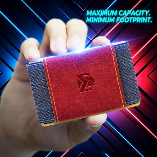 Image of Minimalist Slim Wallet Credit Card Holders - Elastic Small Front Pocket Wallet For Men Women