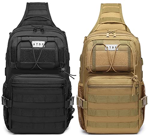 Atbp Tactical Sling Backpack Bag Military Shoulder Bag Pack For Men Edc Molle Crossbody Bag 20L #TOP9