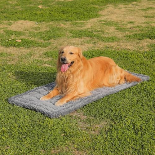 O·Lankeji Hundedecke Auto Rückbank 137×60cm, Auto Hundematte Decke Weich, Hundesitz Rückbank Große Hunde, Hundematte rutschfest, Leicht zu Reinigen, Kratzfest und Komfortabel(Grey)