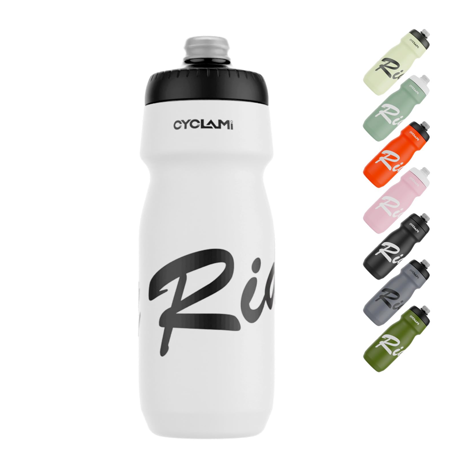 Bicycle Water Bottles, 650 ml, Lightweight, BPA-Free, Leak-Proof, Squeeze Cycling Bottle for Cycling, Fitness, Hiking, Swimming (Withe)