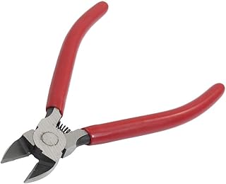 Aexit Red Soft Pliers Plastic Coated Grip Wire Cutter Diagonal Cutting Side-Cutting Pliers Pliers 6
