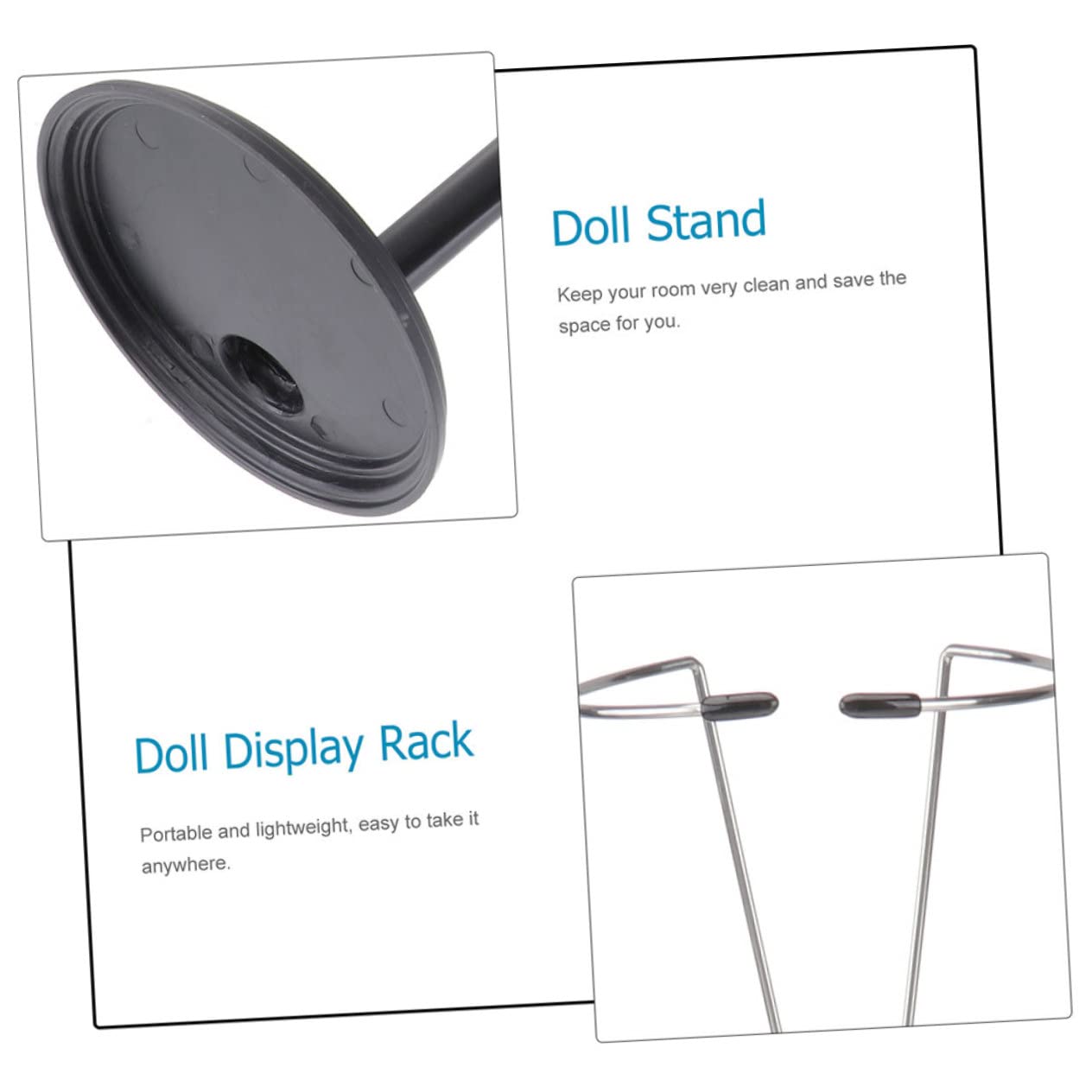 BRIGHTFUFU Doll Stand for Display Reusable Vertical Action Figure Holder Boys and Girls Toy Storage Stand Easy to Assemble