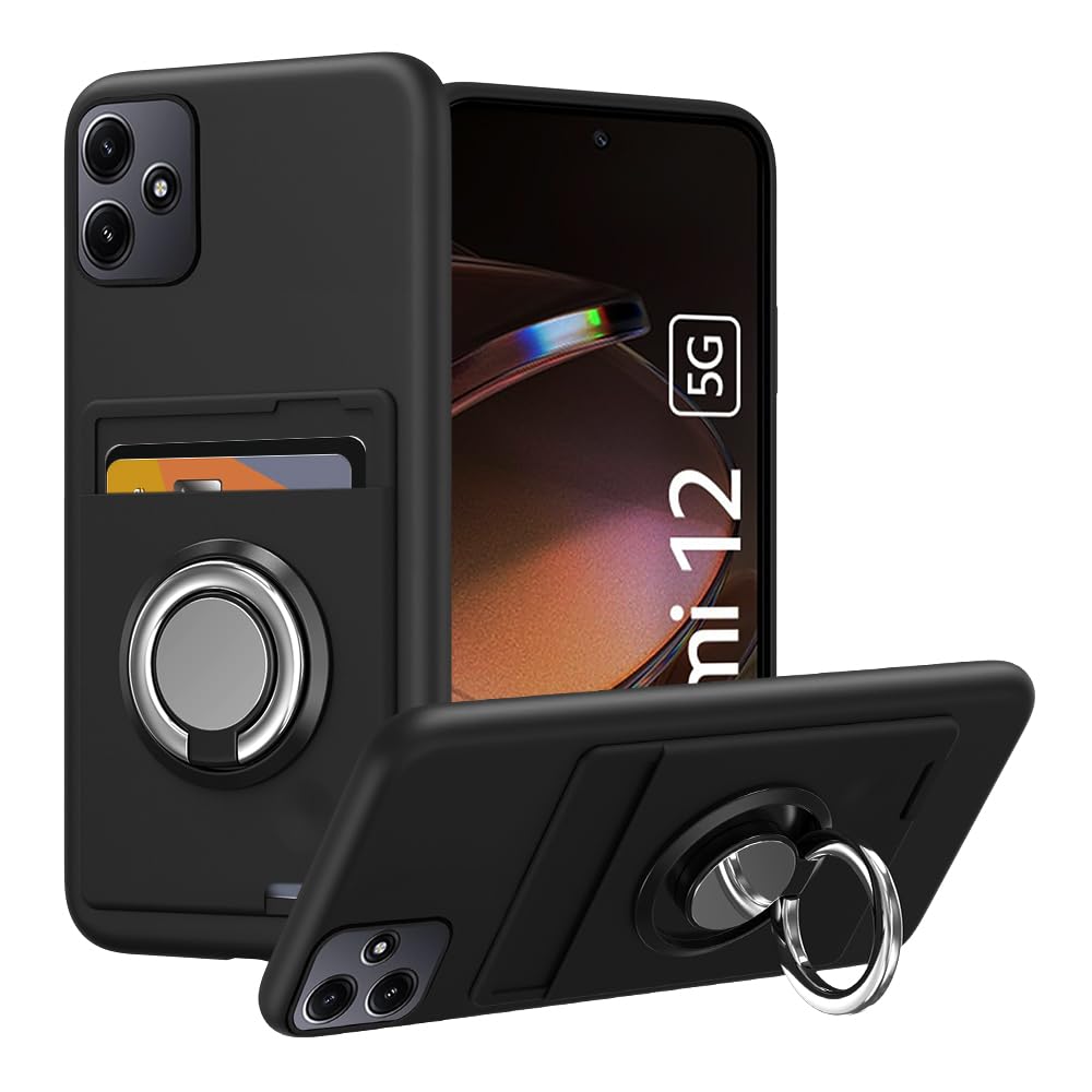 Xiaomi Redmi 12 5G 本体 ブラックケースはサービス Amazon.co.jp: 対応 Xiaomi Redmi 12 5G ケース カード収納 リング付き