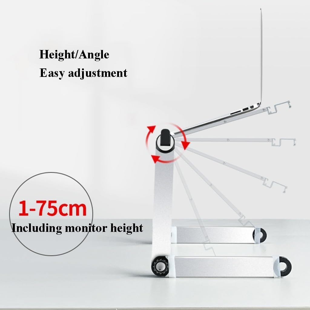 Soporte para portátil de Altura Ajustable para Escritorio - Elevador ergonómico para Ordenador de sobremesa