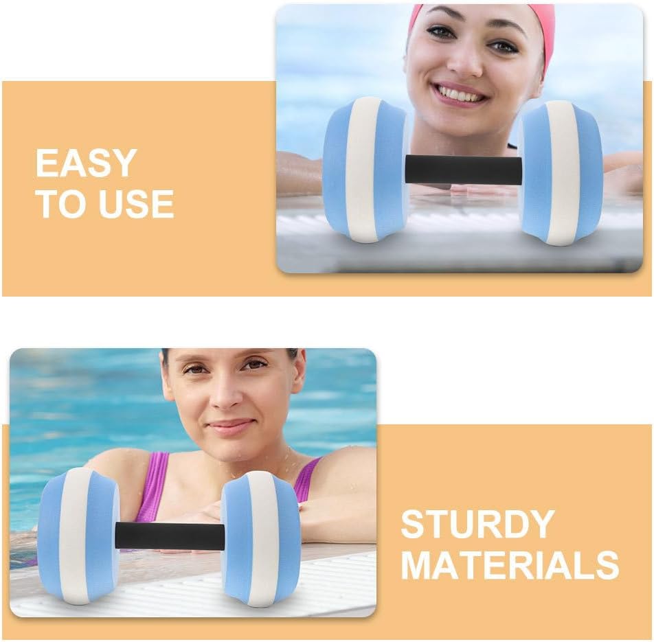 Sosoport Water Dumbbells for Pool Exercise Lightweight Eva Floating Resistance Weights for Swimming and Aqua Fitness 10.2X5.5X5.5 Inches