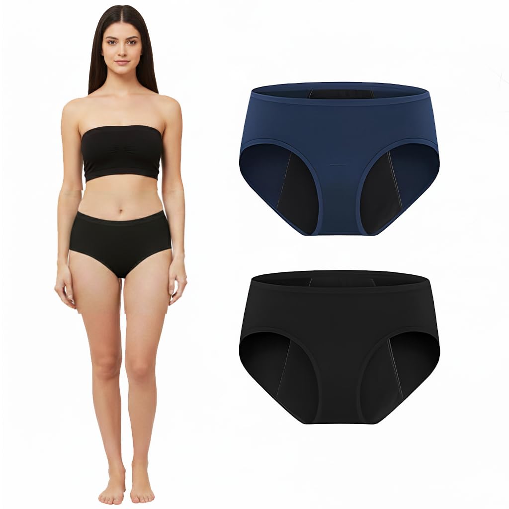 Lazia Period Panty for Women | Heavy Flow Leakproof and Tummy Control Womens Panties | Stretchable, Stretchable & Flexible Soft, Multi-Layer Absorbent| 2 Years Reusable All-Day Comfort (Pack of 2)-image-25