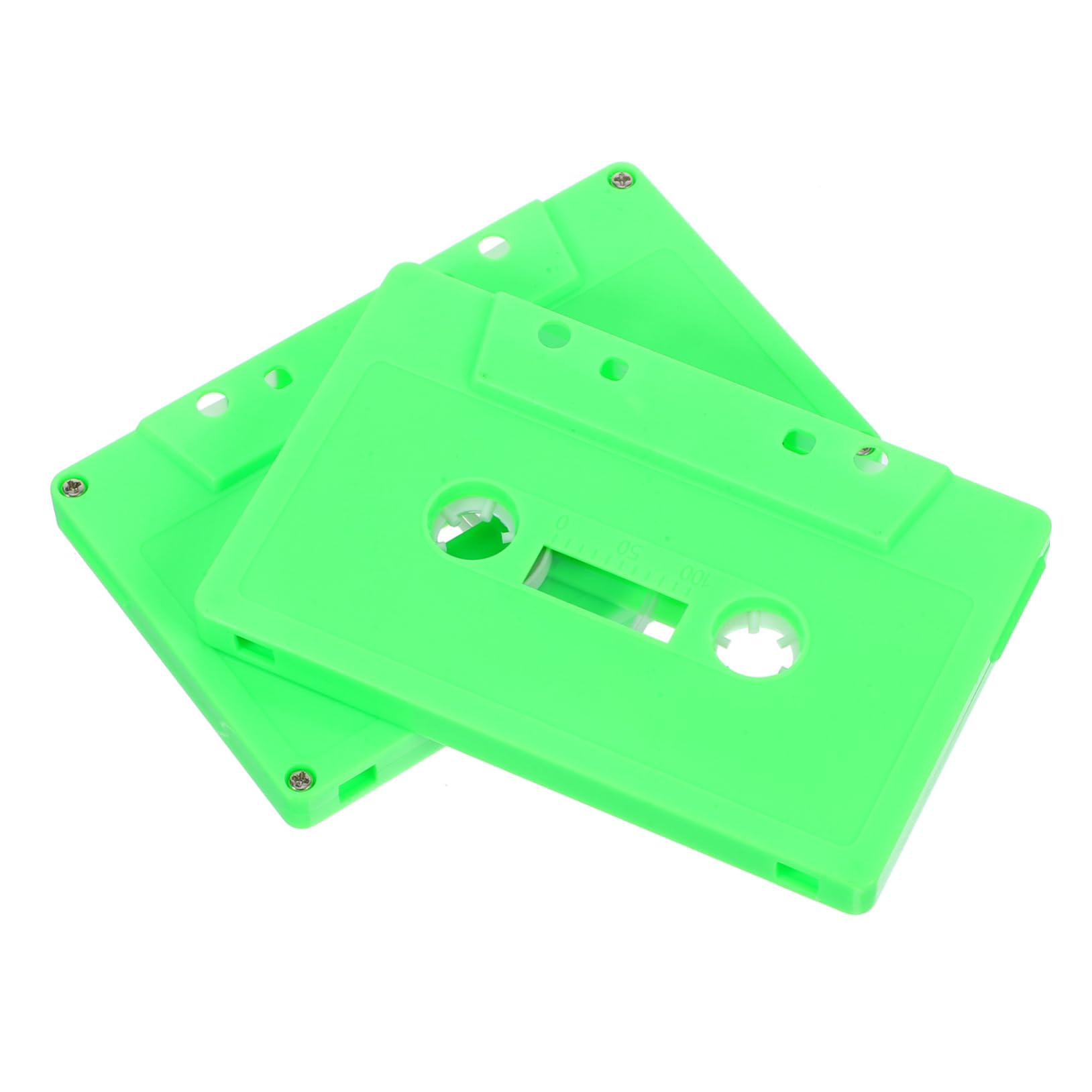 SOLUSTRE 2pcs Storage Box Recording Cassette Tape Compact Cassettes Holder Tape Organizer Carry Case Blank Audio Tapes Audio Cassette Boxes Cassette Case Light Green Plastic