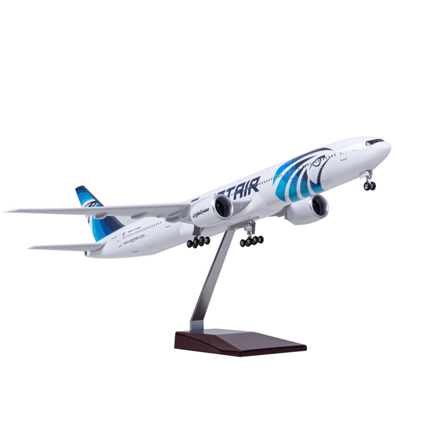 Feng Shui， Repliki modeli samolotów Replika samolotów cywilnych w skali 1/157 47 cm EgyptAir dla modelu samolotu Boeing 777 do wyświetlania miniaturowego w lotnictwie (bez światła)