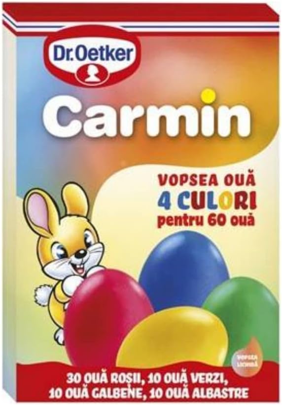 Dr. Oetker Easter Egg Paint 4 Colors - Red, Green, Yellow and Blue - For 60 Eggs