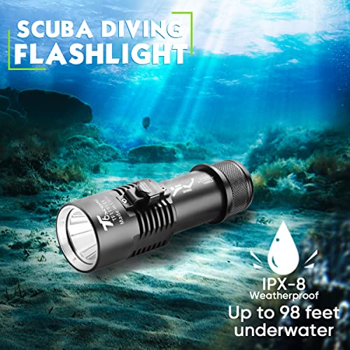 Diving Flashlight 6000 Lumens Rechargeable Scuba Dive