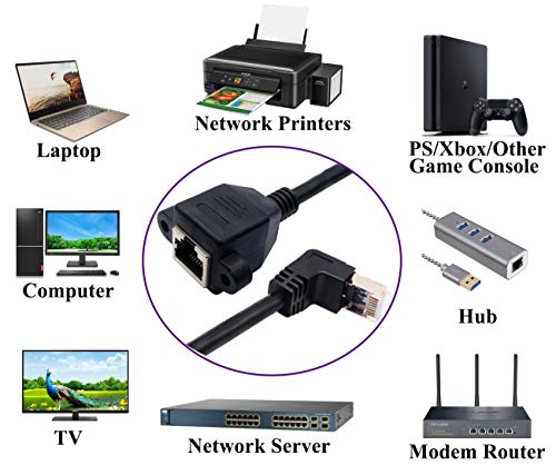 AAOTOKK Cat 6 Ethernet Cavo,90 Gradi Angolo