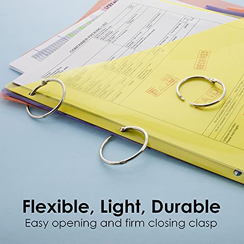 Bazic Loose Leaf Binder Ring 2", Book Rings Binder Rings, Nickel Plated Steel Metal Ring For Flash Cards, Index Card, Keychain (6/Pack), 1-Pack #TOP2