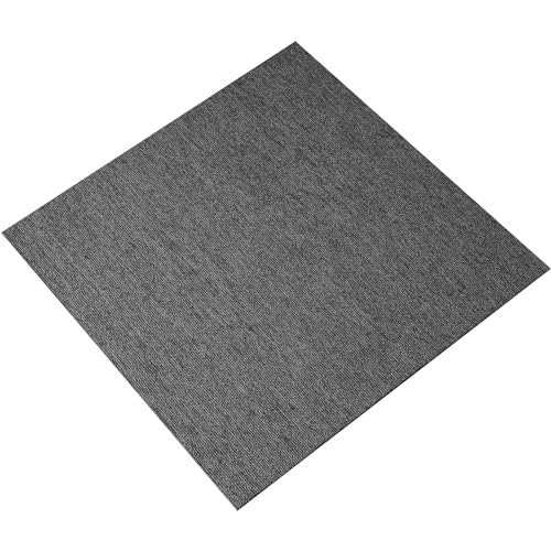 Image of VEVOR Carpet Tiles Reusable, 20 inchx 20 inch Carpet Squares with Padding Attached, Soft Padded Carpet Tiles, Easy Install DIY for Bedroom Living Room Indoor Outdoor (20 Tiles, Dark Gray), (55.5 sqft /Box)