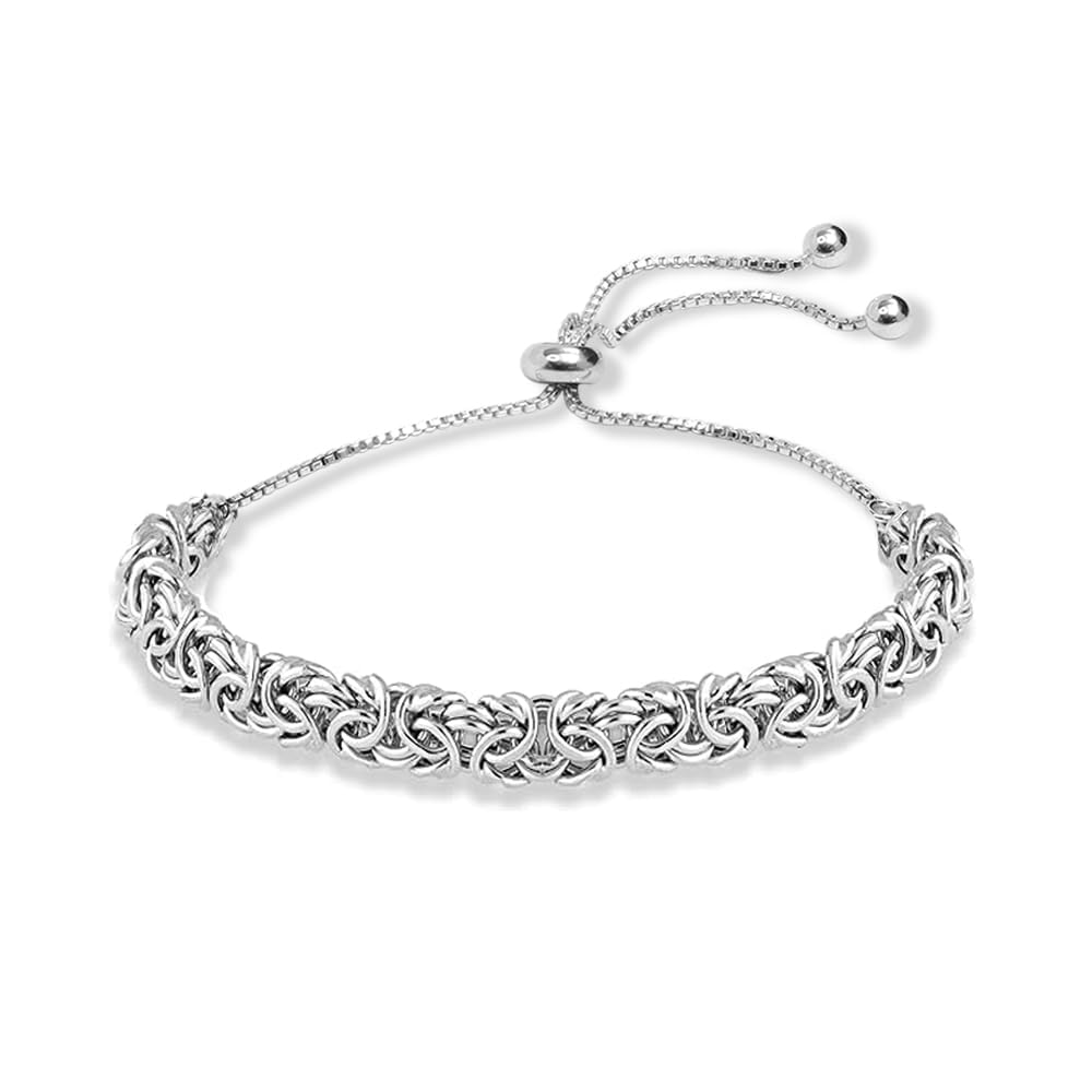 LeCalla 925 Sterling Silver BIS Hallmarked Italian Byzantine Sliding Bolo Bracelet for Women (B0CMTJQ87T) Amazon Price History, Amazon Price Tracker