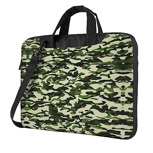 Bolsa de ordenador de 15.6 pulgadas de vaca lechera maletín de hombro de oficina verde