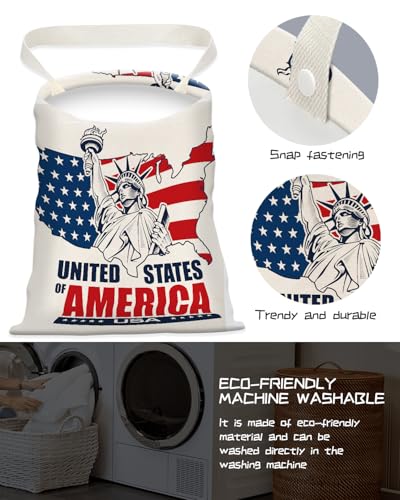 Image of Car Trash Can, Seat Back Hanging Car Trash Bag, Cute Canvas Car Garbage Bag, Essential Car Trash Bin Car Organizers USA Mapping