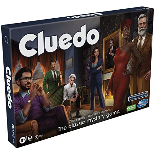 Cluedo-brädspel, nytt Cluedo-spel för 2–6 spelare, mysteriespel, detektivspel. familjespel för barn och vuxna (Svenska Version)