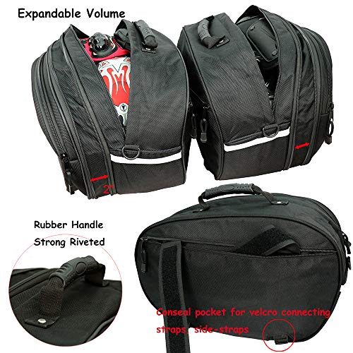 image for Niche 2pcs Deluxe Motorcycle Saddle Bag, Side Bag, Pannier for Street 