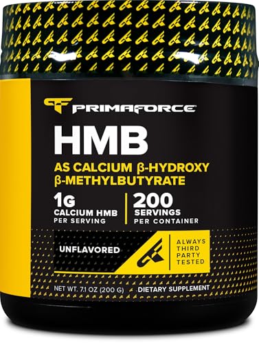 Primaforce HMB Supplement Powder (200g) (Unflavored) - Pure Calcium Beta-Hydroxy Beta-Methylbutrate